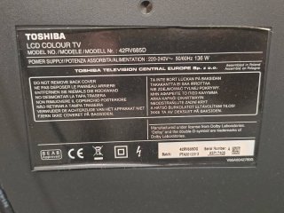 Televisión Toshiba Regza 42 LCD con Chromecast