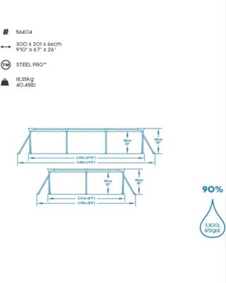 Piscina Desmontable Bestway 300x201x66 cm