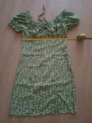 Vestido Verano Shein Verde Estampado Flores