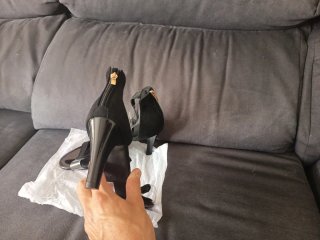 Sandalias de tacón negras