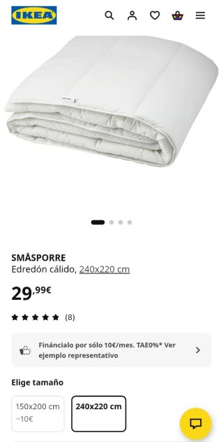 Edredón Nórdico IKEA Blanco