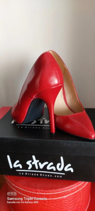 Zapatos de Salón Rojos Tacón Alto