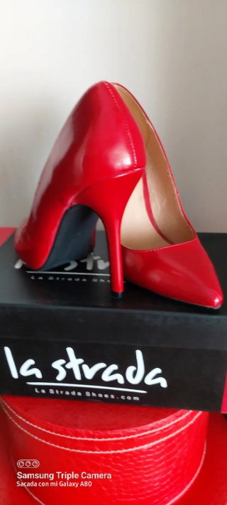 Zapatos de Salón Rojos Tacón Alto