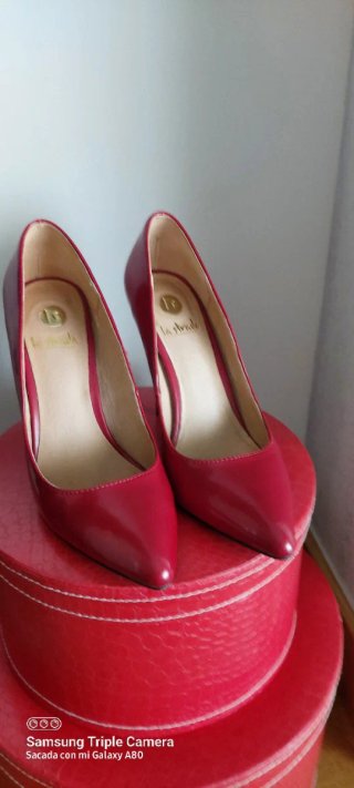 Zapatos de Salón Rojos Tacón Alto
