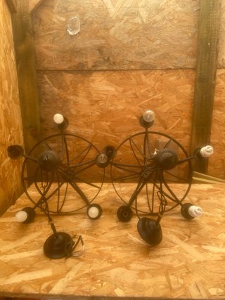Lámpara de forja estilo rústico