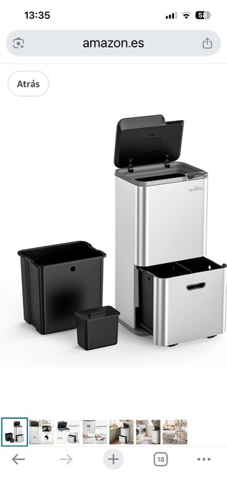 Cubo de basura 3 compartimentos nuevo