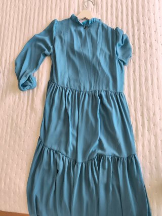 Vestido Silvina Campos verde agua