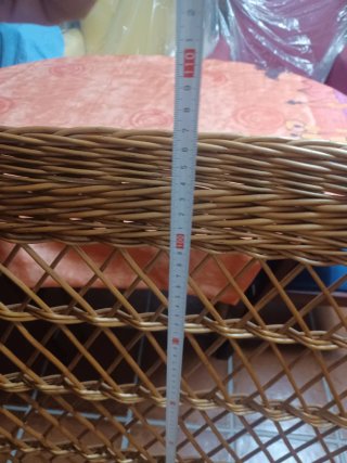 3 Sofás de Mimbre Marrones 110cm