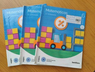 Libros lengua y matemáticas sexto de primaria