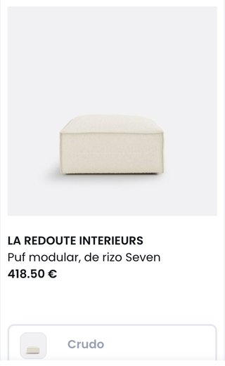 Divano modulare SEVEN La Redoute in tessuto stropicciato, 4 pezzi