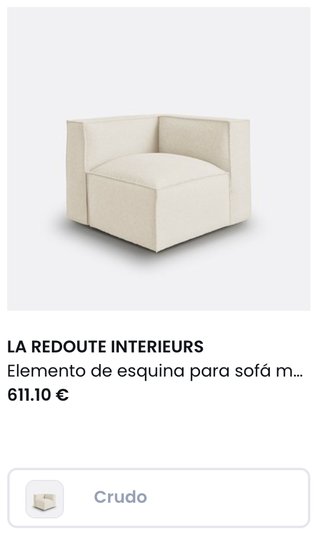 Divano modulare SEVEN La Redoute in tessuto stropicciato, 4 pezzi