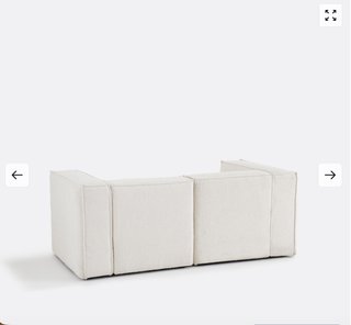 Divano modulare SEVEN La Redoute in tessuto stropicciato, 4 pezzi