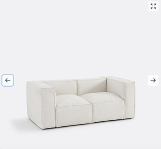Divano modulare SEVEN La Redoute in tessuto stropicciato, 4 pezzi