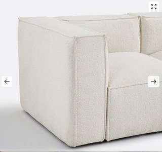 Divano modulare SEVEN La Redoute in tessuto stropicciato, 4 pezzi