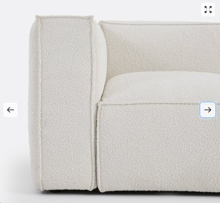 Divano modulare SEVEN La Redoute in tessuto stropicciato, 4 pezzi