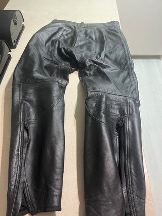 Pantalones de cuero Dainese negros
