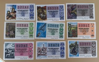 Colección Lotería Nacional Billetes Antiguos