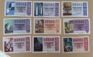 Colección Lotería Nacional Billetes Antiguos