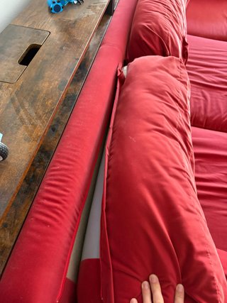 Sofá modular rojo grande