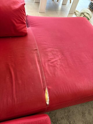 Sofá modular rojo grande