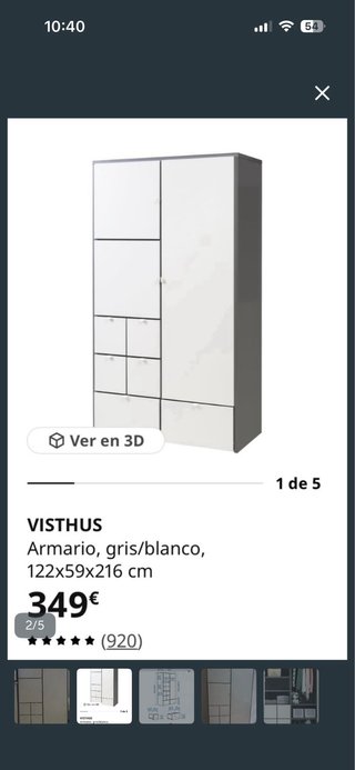 Armario grande Ikea visthus, precio original 350