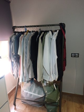 Conjunto de vestidor modular blanco + perchero.