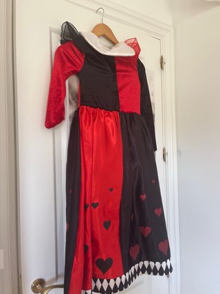 Vestido Reina Corazones Disney Talla Única