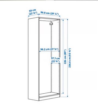 Armario Pax Ikea Blanco 100x58x236