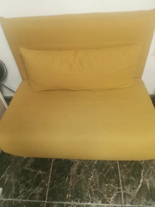 Sofá cama Nio Maisons du Monde amarillo