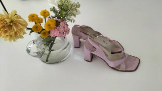 Sandalias Pura López Rosa Malva T40 Tacón 8 cms