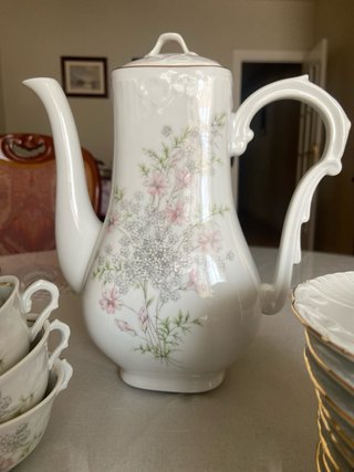 Juego de café porcelana floral