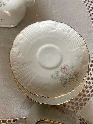 Juego de café porcelana floral