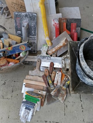 Lote herramientas paletería y albañilería