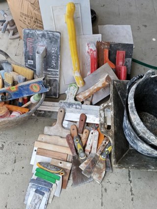 Lote herramientas paletería y albañilería