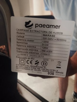 Campana extractora de cocina