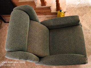 Sillón Reclinable Verde Tela