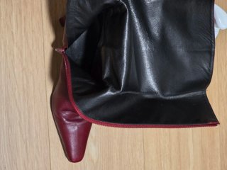 Botas altas de piel CARPI rojas