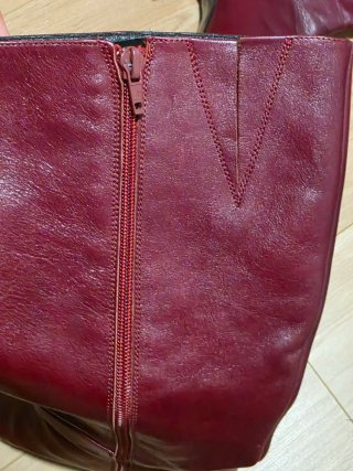 Botas altas de piel CARPI rojas