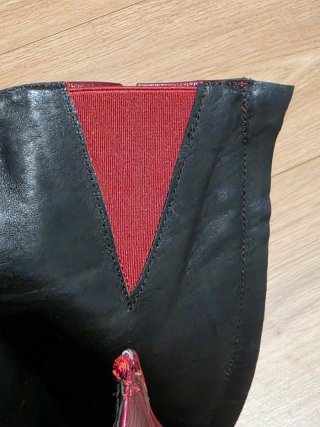 Botas altas de piel CARPI rojas