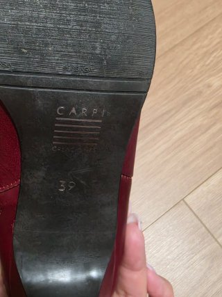 Botas altas de piel CARPI rojas