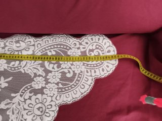 Mantilla Fallera Blanca Encaje