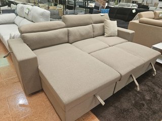 Sofá Cama Chaiselongue Reclinable Beige
