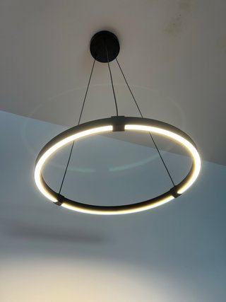 Lámpara Techo Led Aro Negra