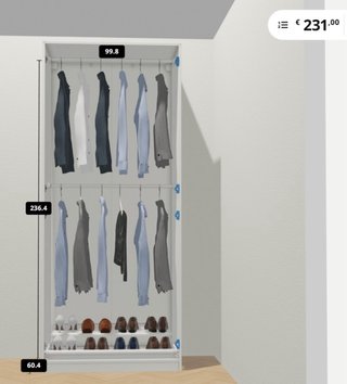 Armario Blanco Ikea Madera. Se entrega desmontado.