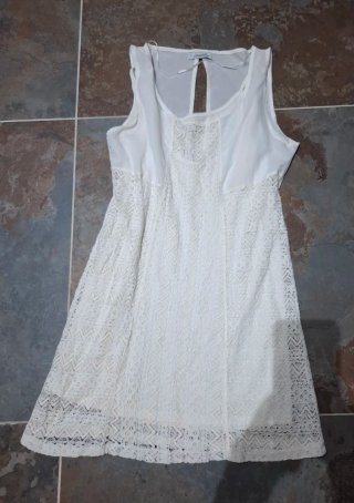 Vestido Verano Blanco Talla M.  Pull&Bear