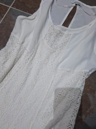 Vestido Verano Blanco Talla M.  Pull&Bear