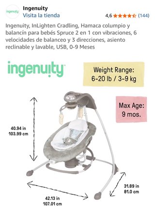 Columpio Eléctrico para Bebé