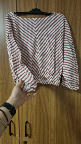 Maglietta Zara righe rosa/bianco