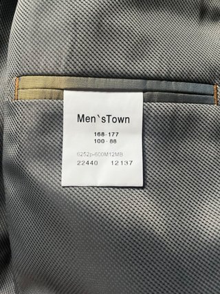 Traje de hombre plateado talla 50