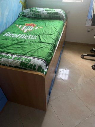 Cama nido de madera con cajón